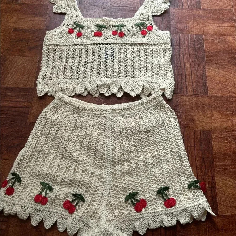 - Rebellion (Marshalls) | Two Piece Cherry Knit Set | NWT | XS